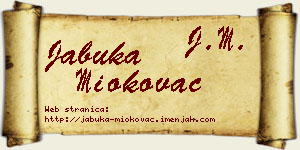 Jabuka Miokovac vizit kartica